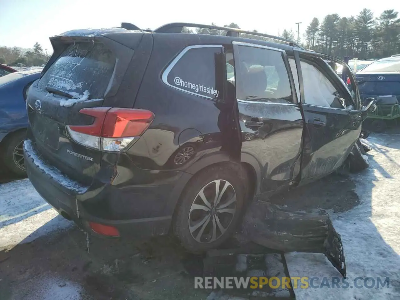 3 fotografías del automóvil dañado JF2SKAUC9LH437399 SUBARU FORESTER 2020