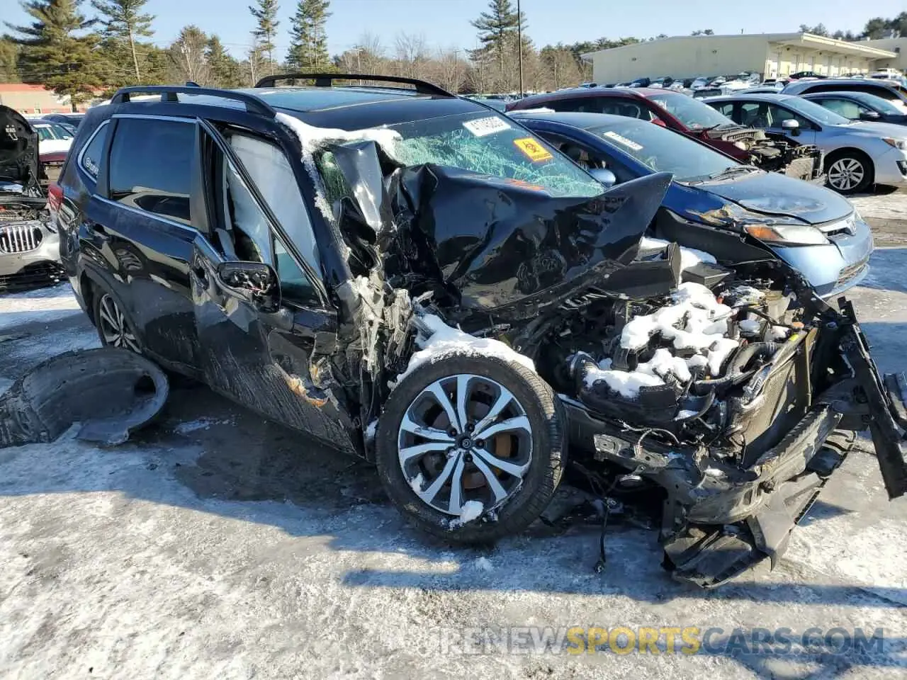 4 fotografías del automóvil dañado JF2SKAUC9LH437399 SUBARU FORESTER 2020