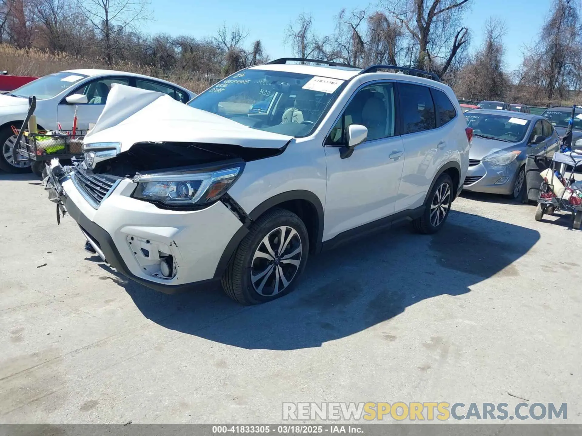 2 fotografías del automóvil dañado JF2SKAUCXLH582354 SUBARU FORESTER 2020