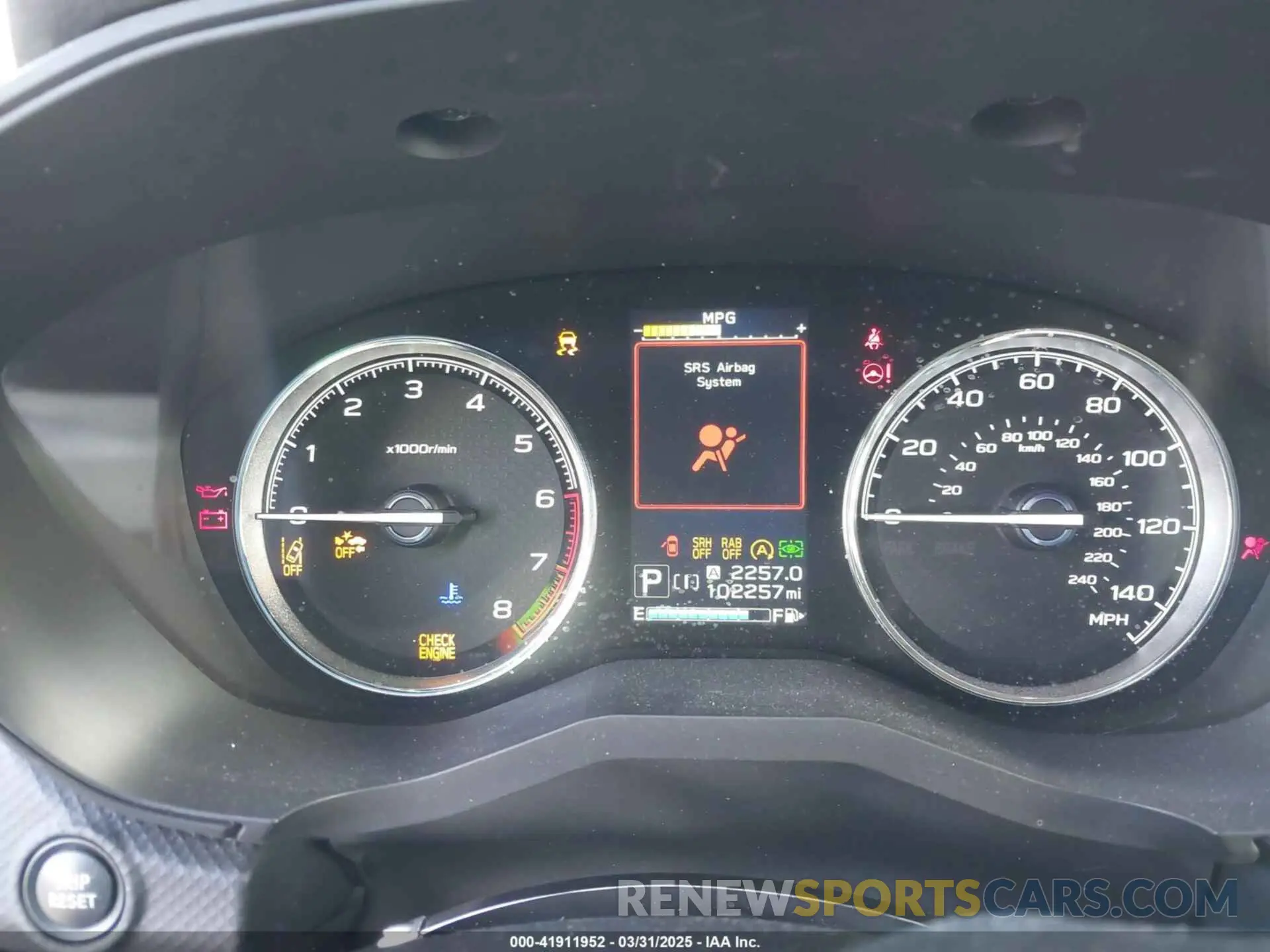 7 fotografías del automóvil dañado JF2SKAXC0LH601036 SUBARU FORESTER 2020