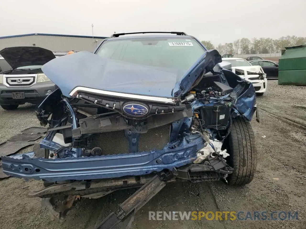 5 fotografías del automóvil dañado JF2SKAXCXLH580941 SUBARU FORESTER 2020