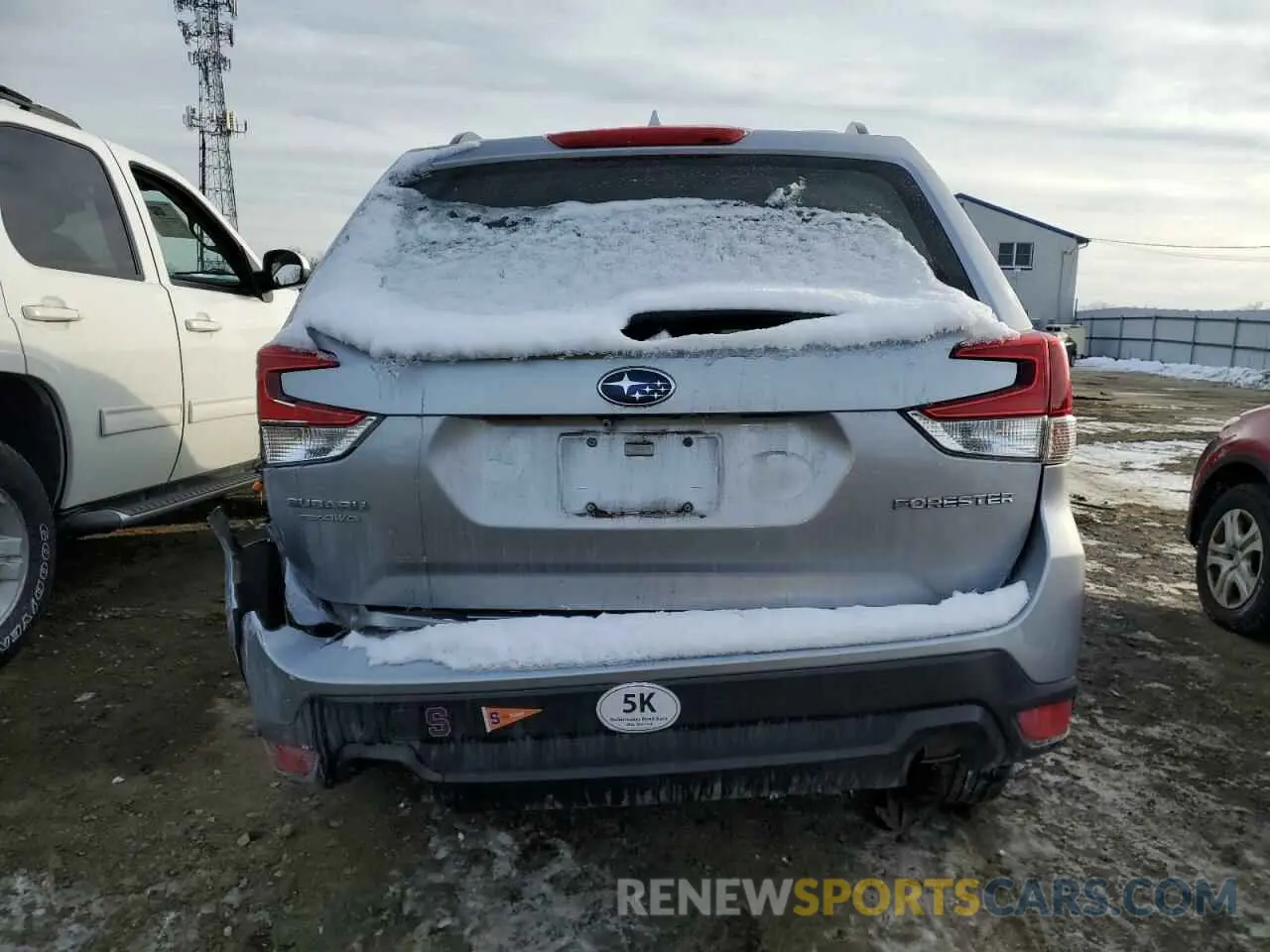 6 fotografías del automóvil dañado JF2SKADC0MH439303 SUBARU FORESTER 2021