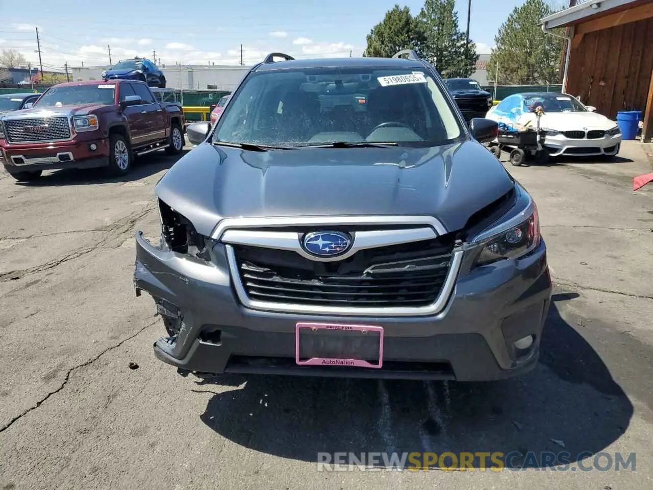 5 fotografías del automóvil dañado JF2SKAFC2MH416845 SUBARU FORESTER 2021