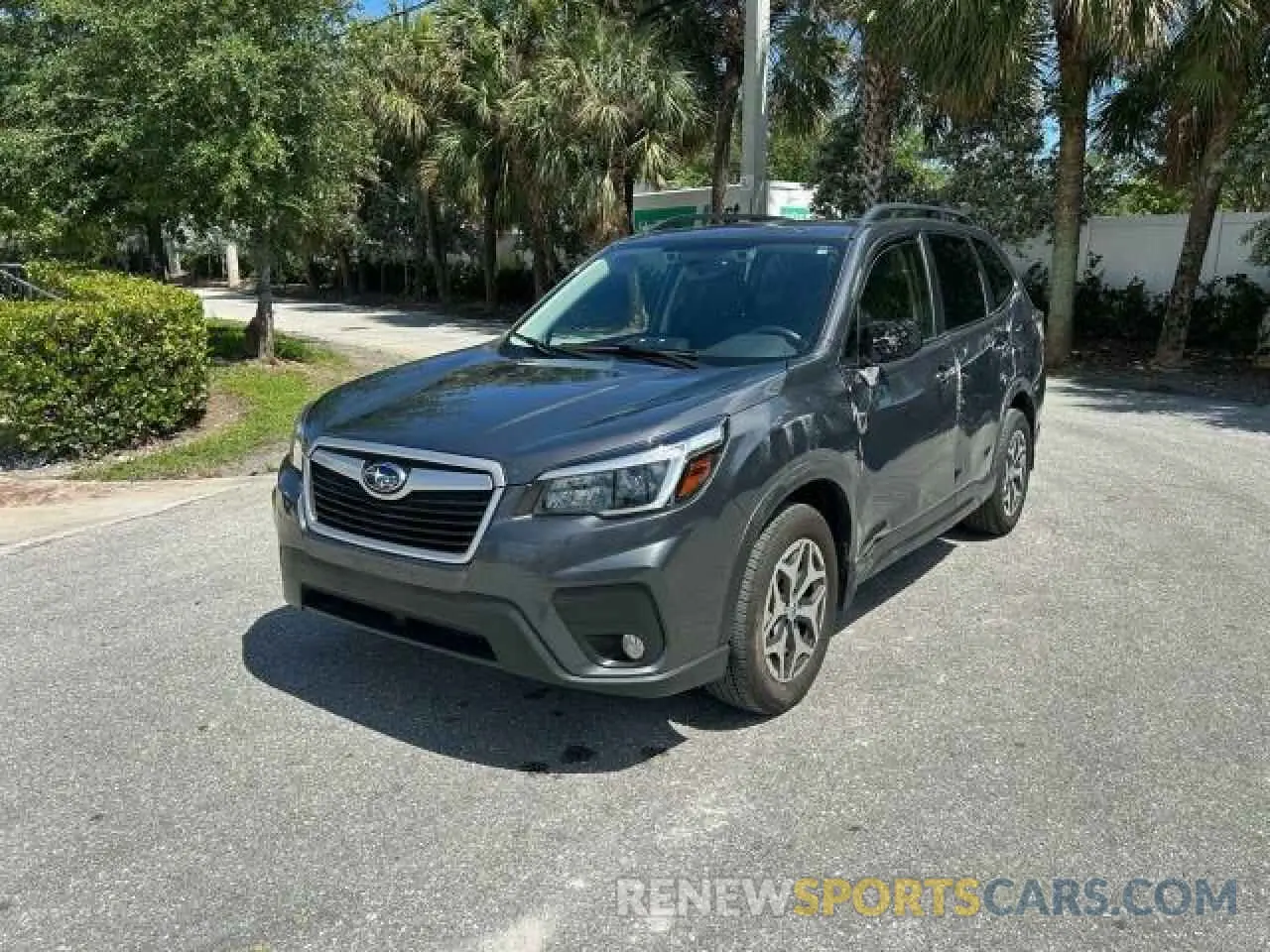 2 fotografías del automóvil dañado JF2SKAFC4MH503419 SUBARU FORESTER 2021