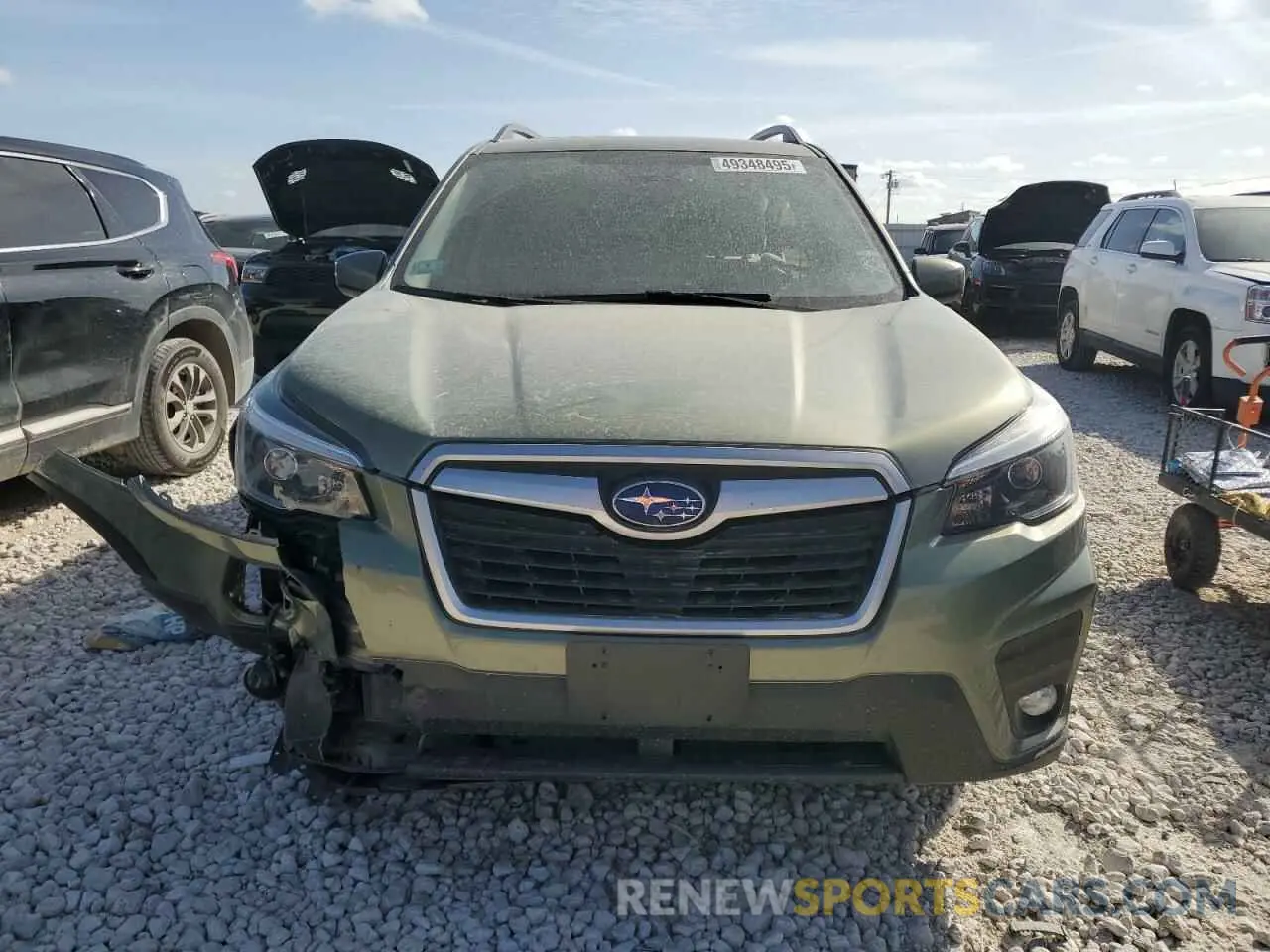 5 fotografías del automóvil dañado JF2SKAFC4MH546934 SUBARU FORESTER 2021