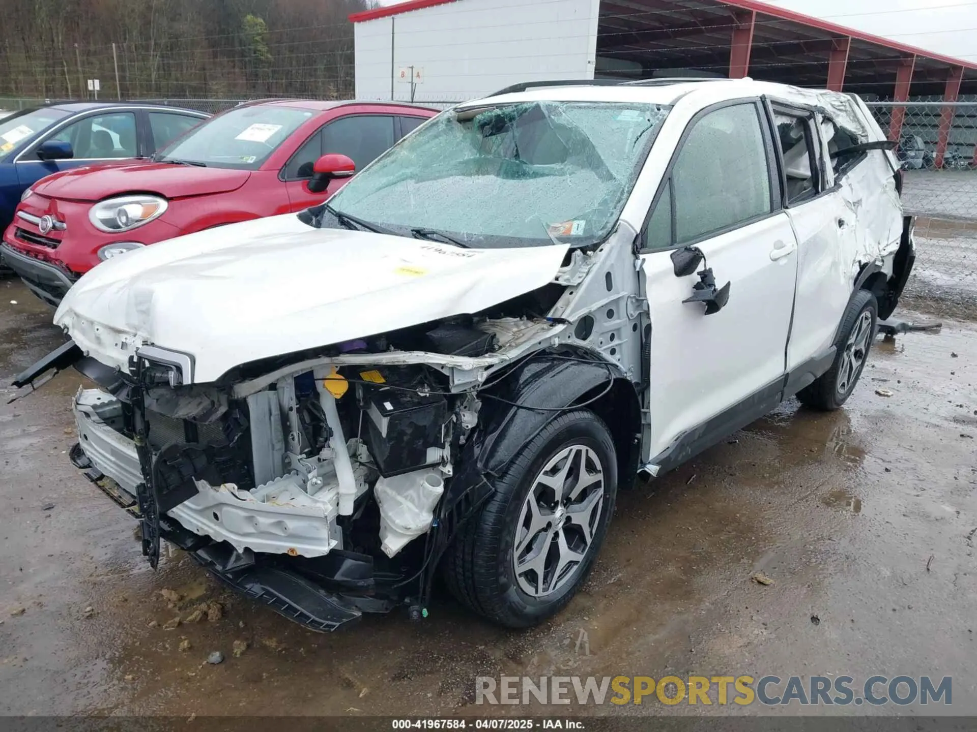 2 fotografías del automóvil dañado JF2SKAFC9MH436610 SUBARU FORESTER 2021