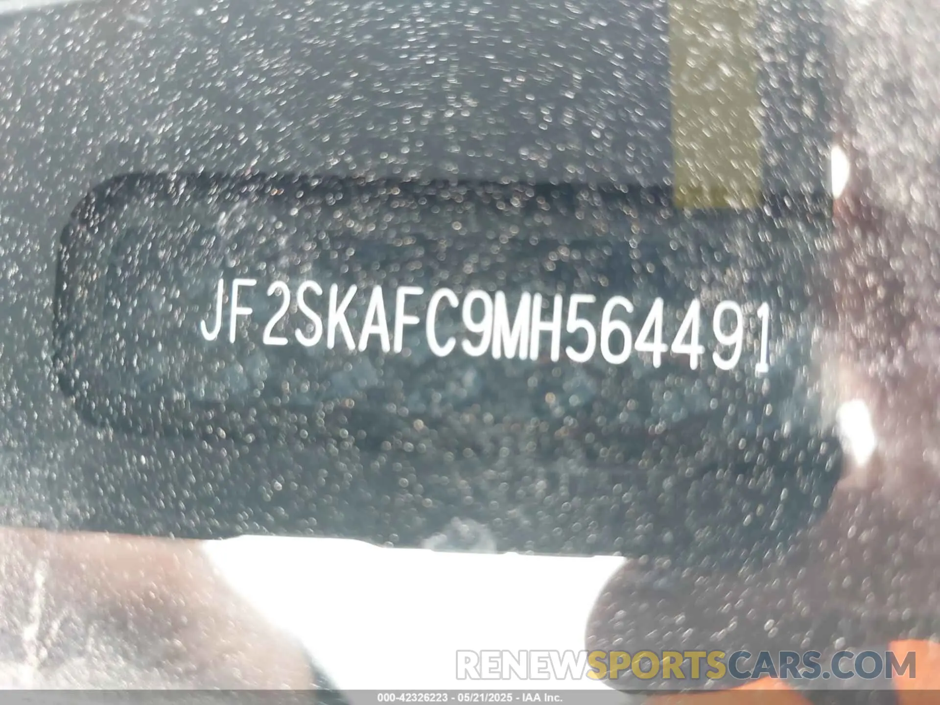 9 fotografías del automóvil dañado JF2SKAFC9MH564491 SUBARU FORESTER 2021
