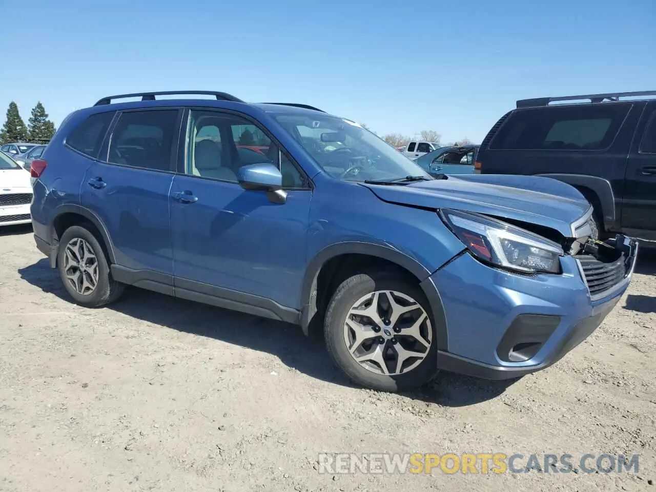 4 fotografías del automóvil dañado JF2SKAFC9MH587253 SUBARU FORESTER 2021