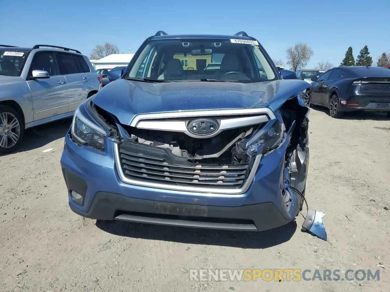 5 fotografías del automóvil dañado JF2SKAFC9MH587253 SUBARU FORESTER 2021