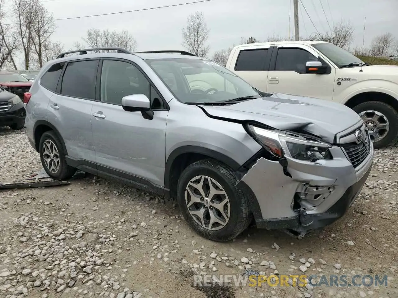 4 fotografías del automóvil dañado JF2SKAFCXMH572292 SUBARU FORESTER 2021