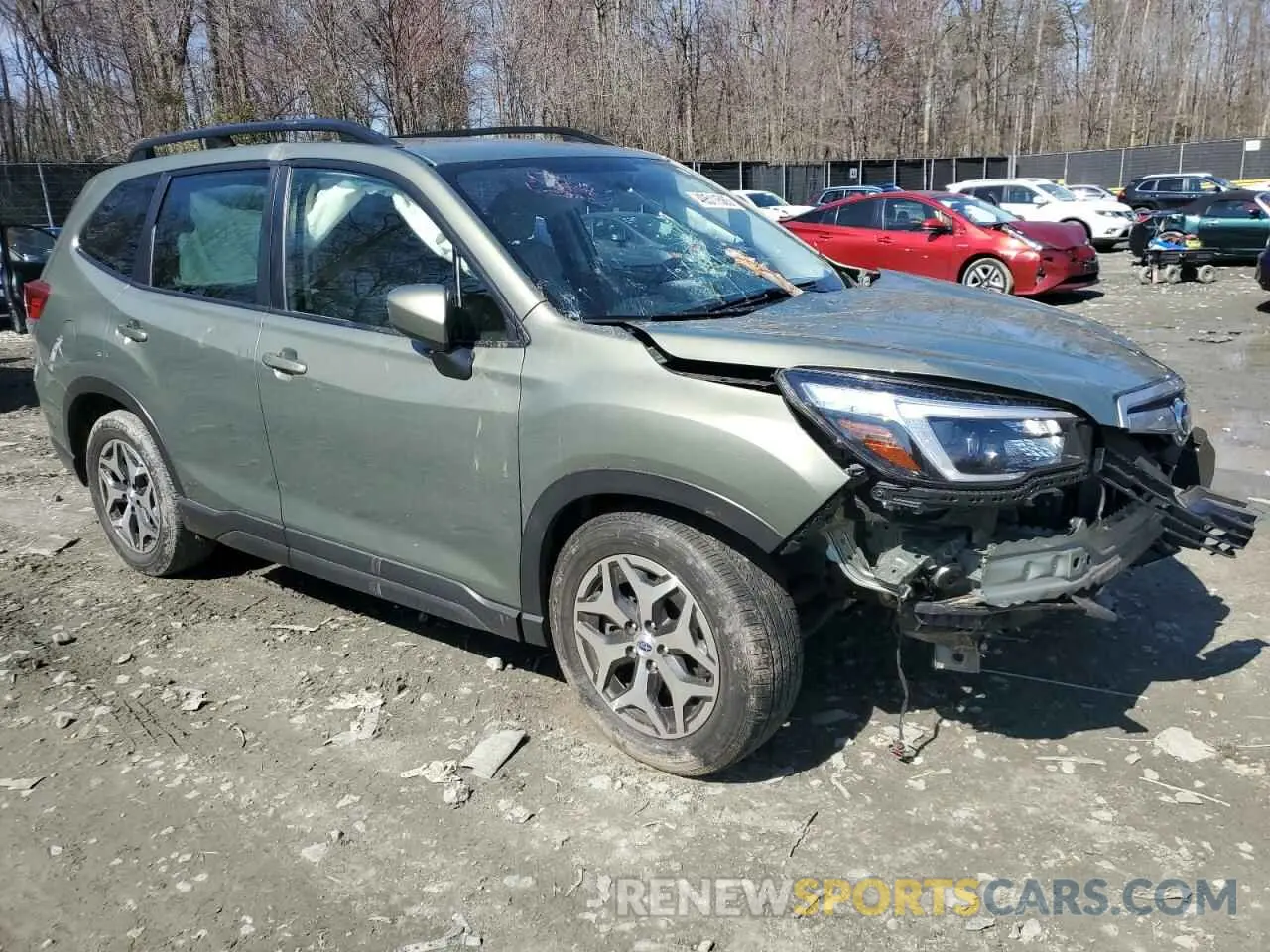 4 fotografías del automóvil dañado JF2SKAJC2MH495845 SUBARU FORESTER 2021