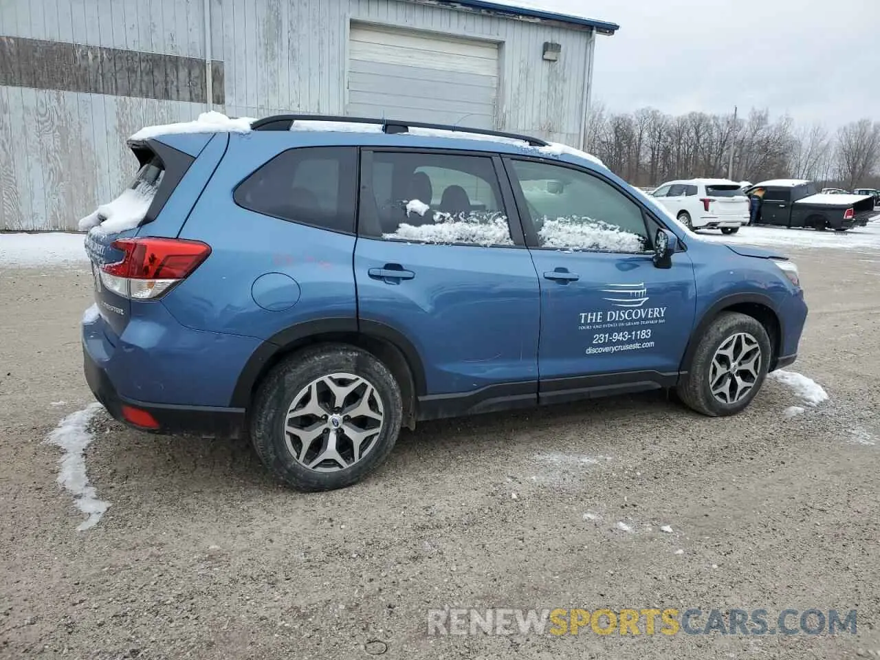 3 fotografías del automóvil dañado JF2SKAJC3MH436917 SUBARU FORESTER 2021