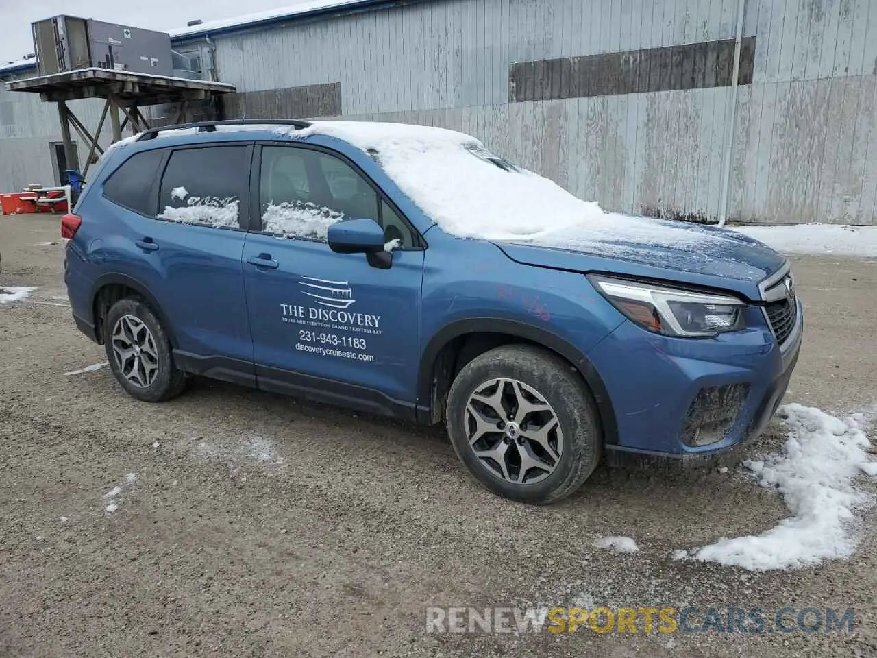 4 fotografías del automóvil dañado JF2SKAJC3MH436917 SUBARU FORESTER 2021