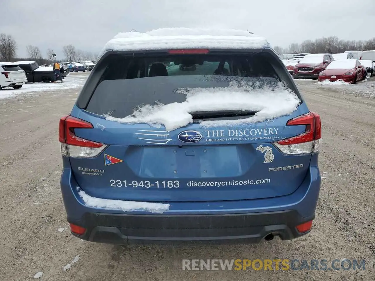 6 fotografías del automóvil dañado JF2SKAJC3MH436917 SUBARU FORESTER 2021