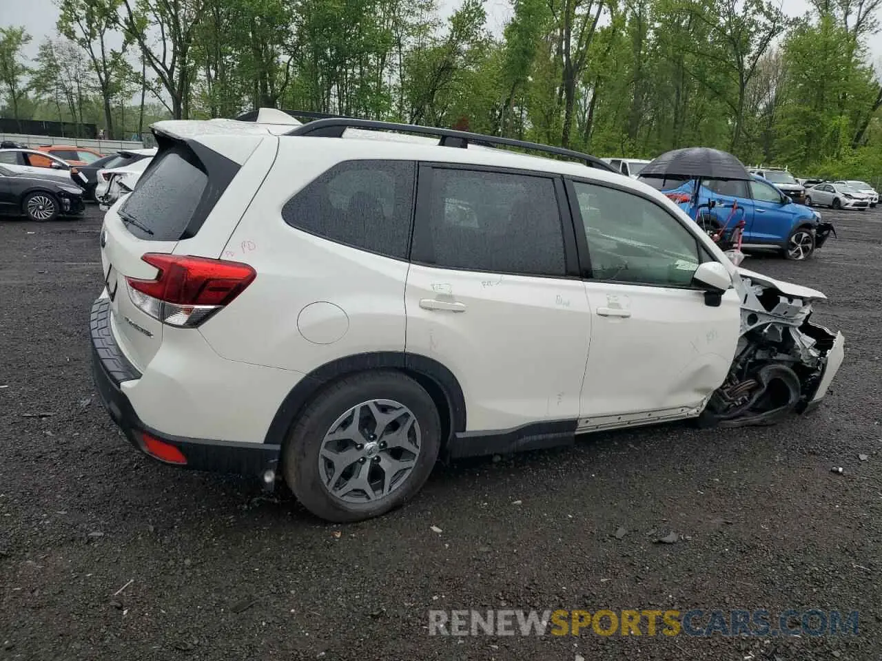 3 fotografías del automóvil dañado JF2SKAJC3MH591130 SUBARU FORESTER 2021