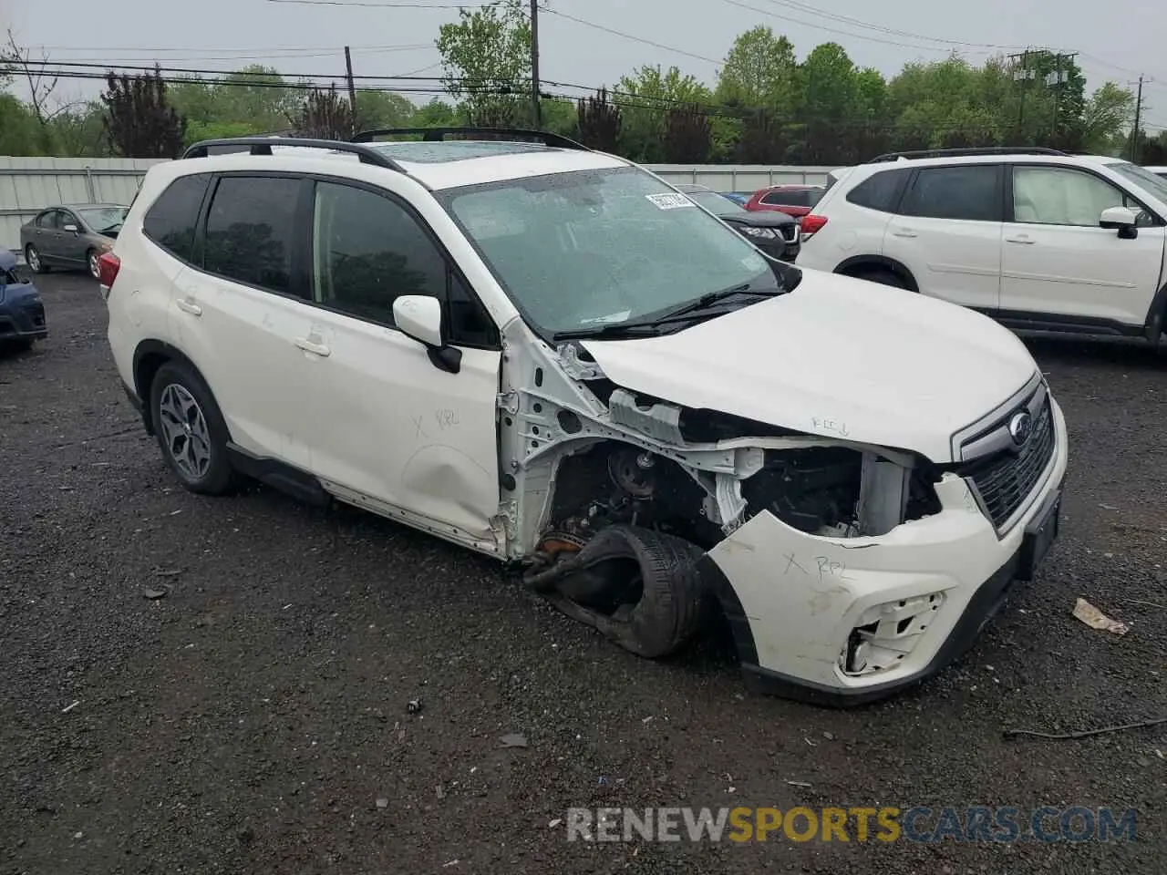 4 fotografías del automóvil dañado JF2SKAJC3MH591130 SUBARU FORESTER 2021
