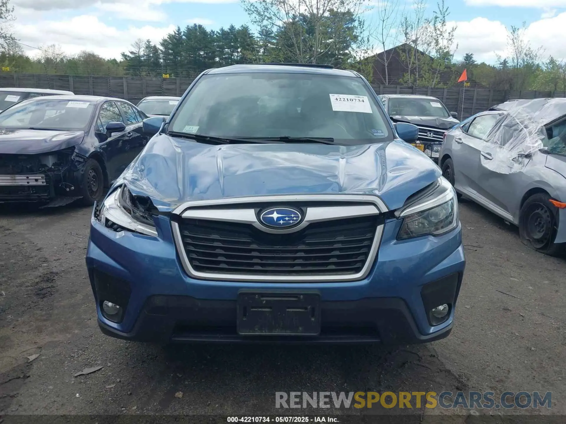 12 fotografías del automóvil dañado JF2SKAJC5MH436675 SUBARU FORESTER 2021