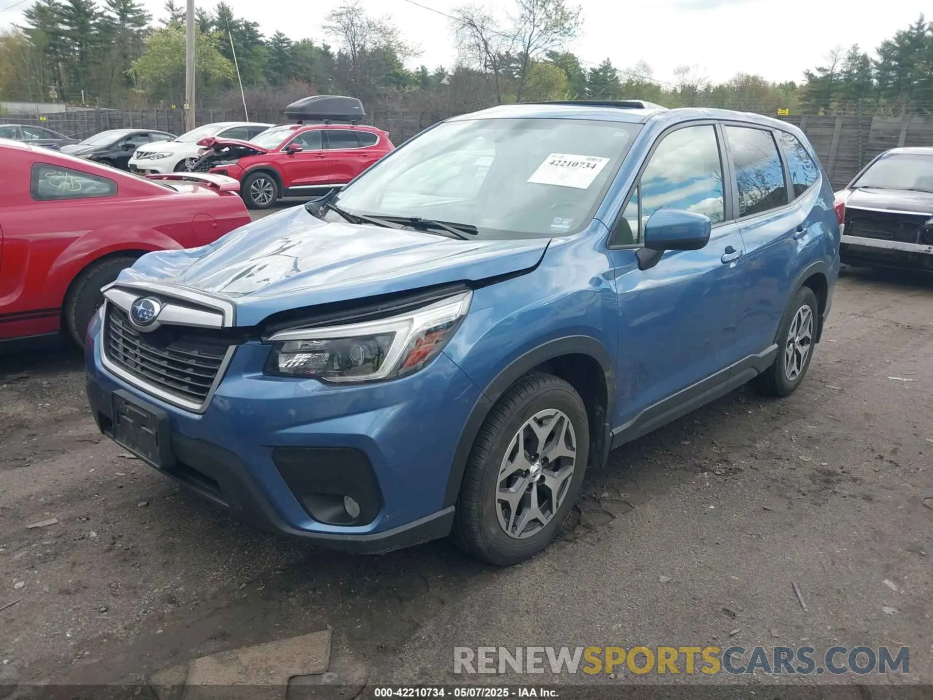 2 fotografías del automóvil dañado JF2SKAJC5MH436675 SUBARU FORESTER 2021