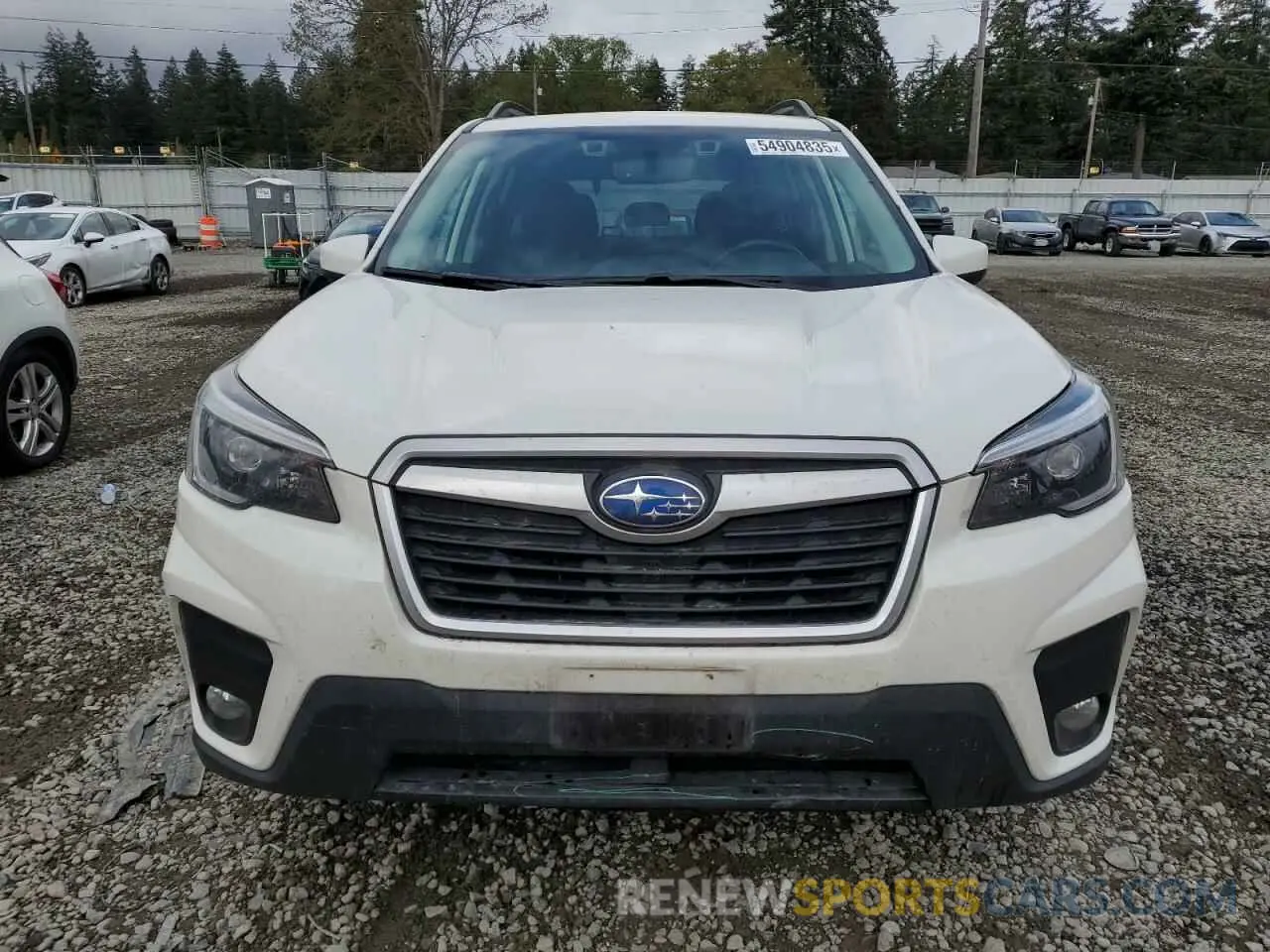 5 fotografías del automóvil dañado JF2SKAJC9MH491629 SUBARU FORESTER 2021