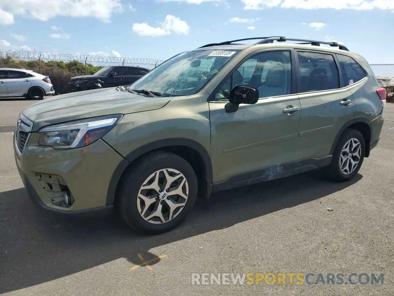 1 fotografías del automóvil dañado JF2SKAJCXMH480462 SUBARU FORESTER 2021