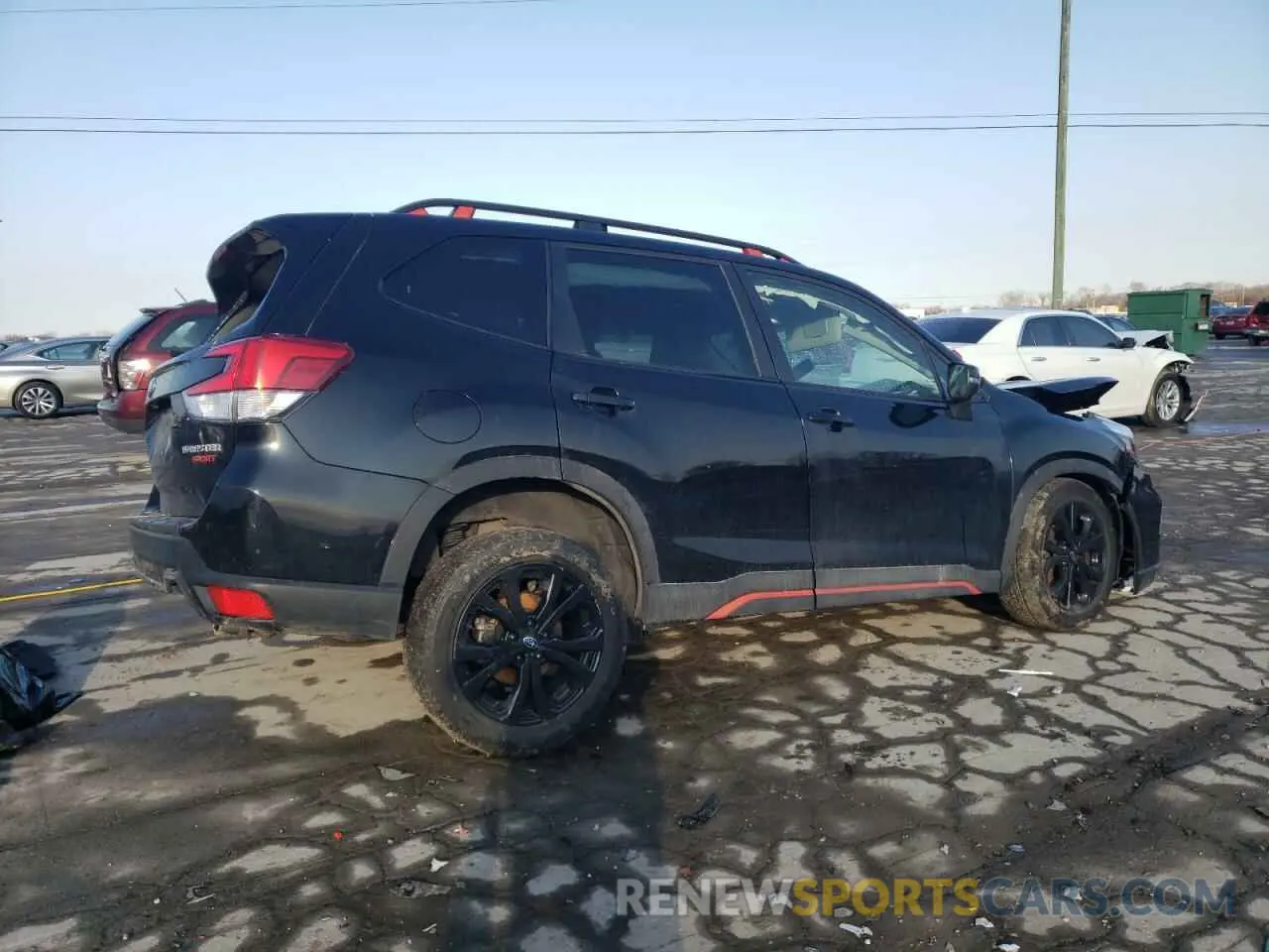 3 fotografías del automóvil dañado JF2SKARC3MH565602 SUBARU FORESTER 2021