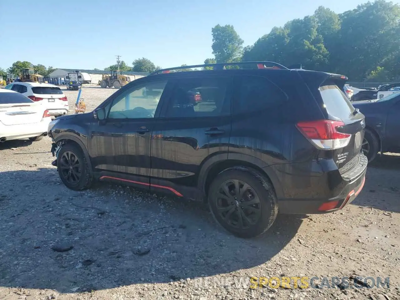 2 fotografías del automóvil dañado JF2SKARC6MH551287 SUBARU FORESTER 2021