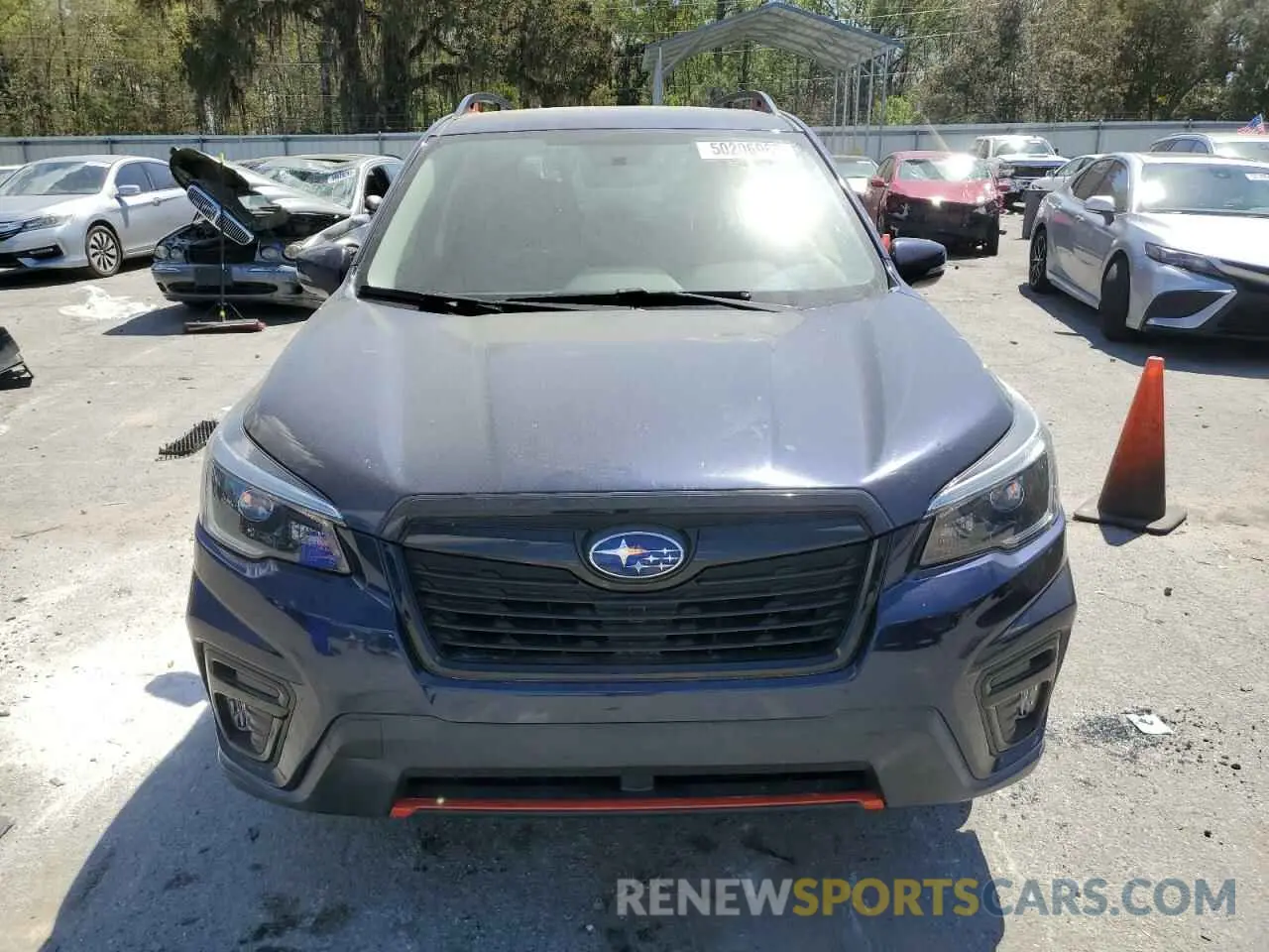 5 fotografías del automóvil dañado JF2SKARC8MH492937 SUBARU FORESTER 2021