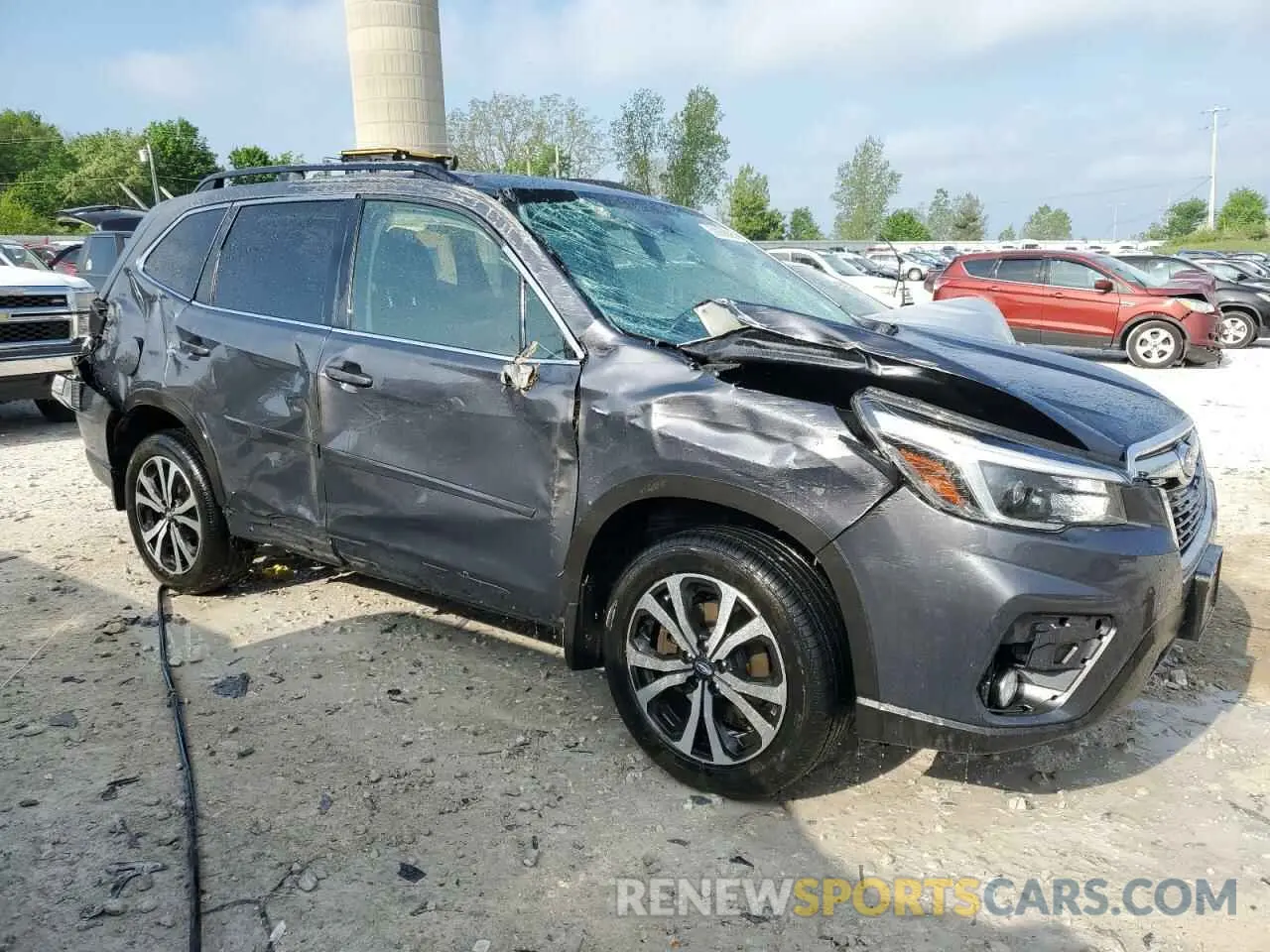 4 fotografías del automóvil dañado JF2SKASC5MH591712 SUBARU FORESTER 2021