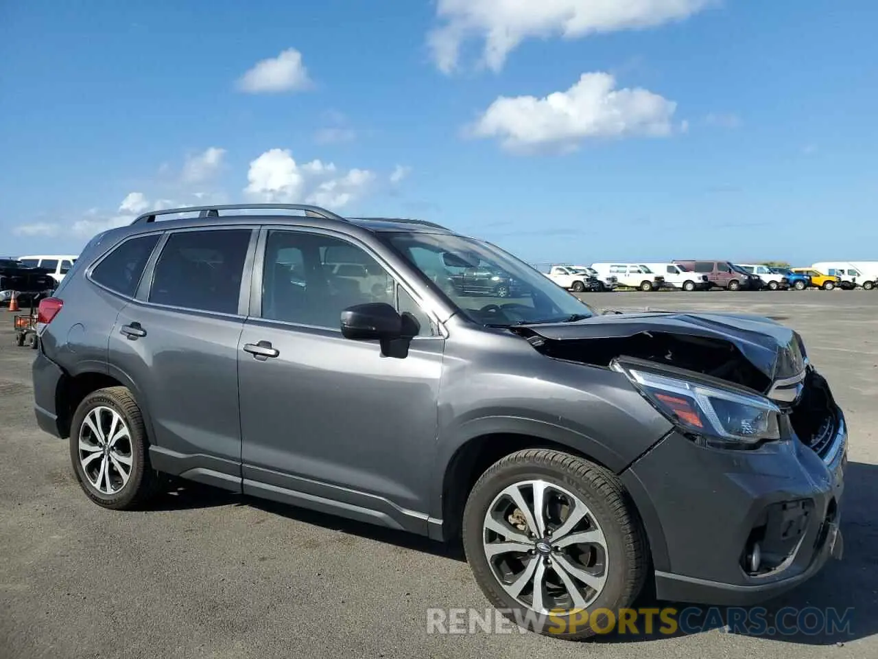 4 fotografías del automóvil dañado JF2SKAUC1MH422414 SUBARU FORESTER 2021