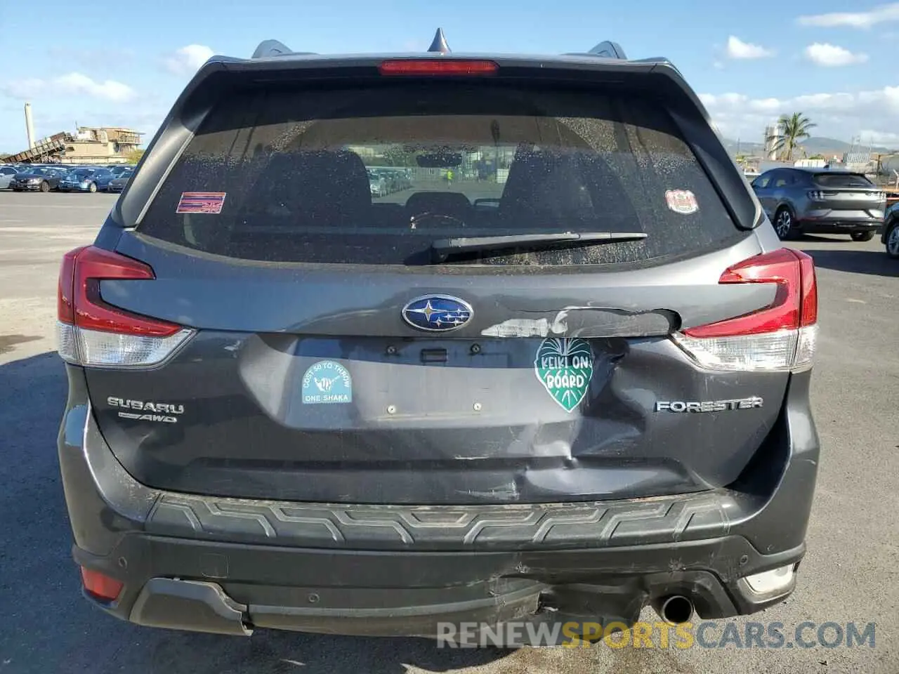 6 fotografías del automóvil dañado JF2SKAUC1MH422414 SUBARU FORESTER 2021