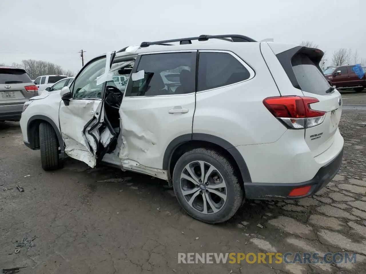 2 fotografías del automóvil dañado JF2SKAUC7MH560846 SUBARU FORESTER 2021