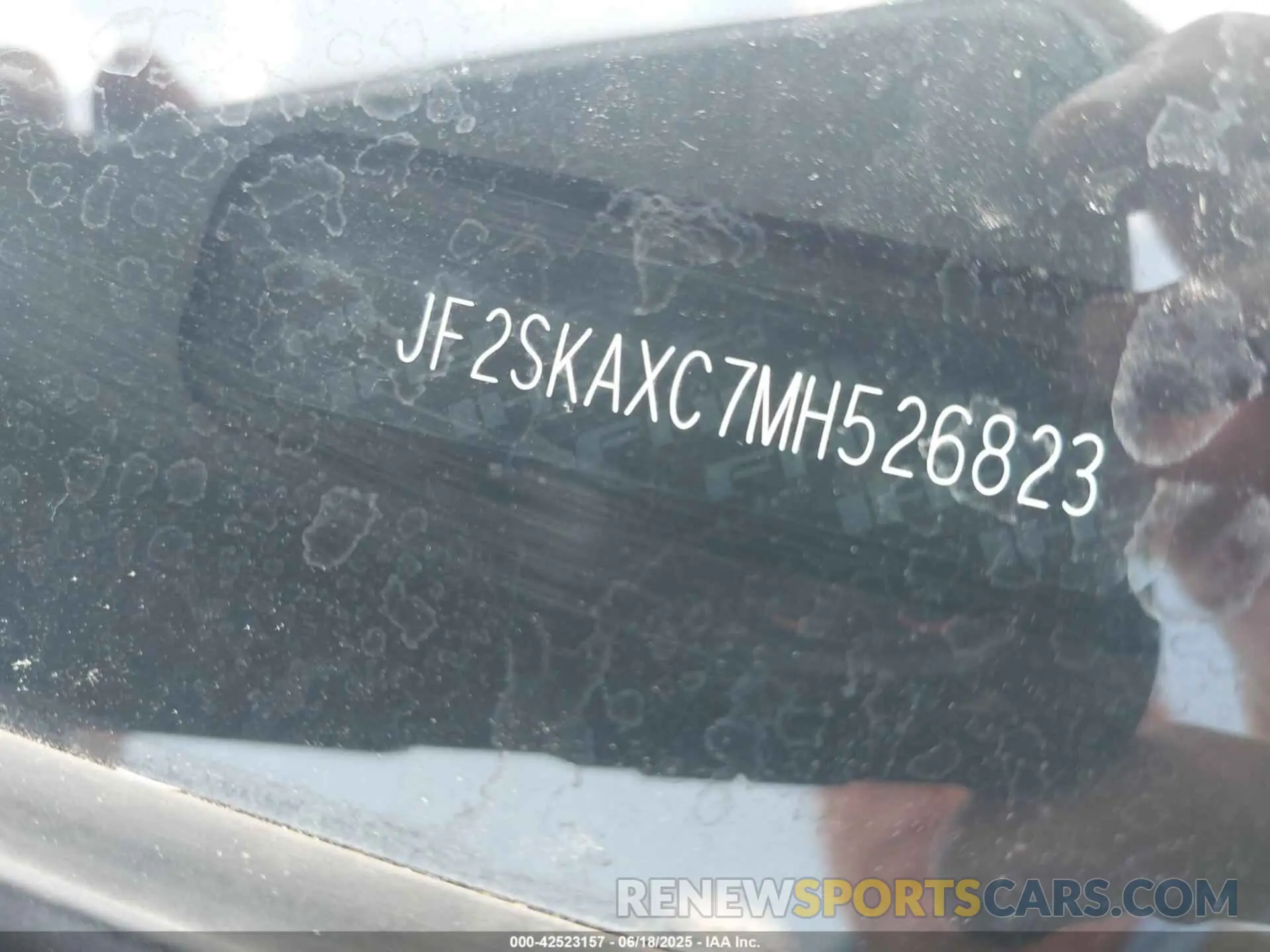 9 fotografías del automóvil dañado JF2SKAXC7MH526823 SUBARU FORESTER 2021