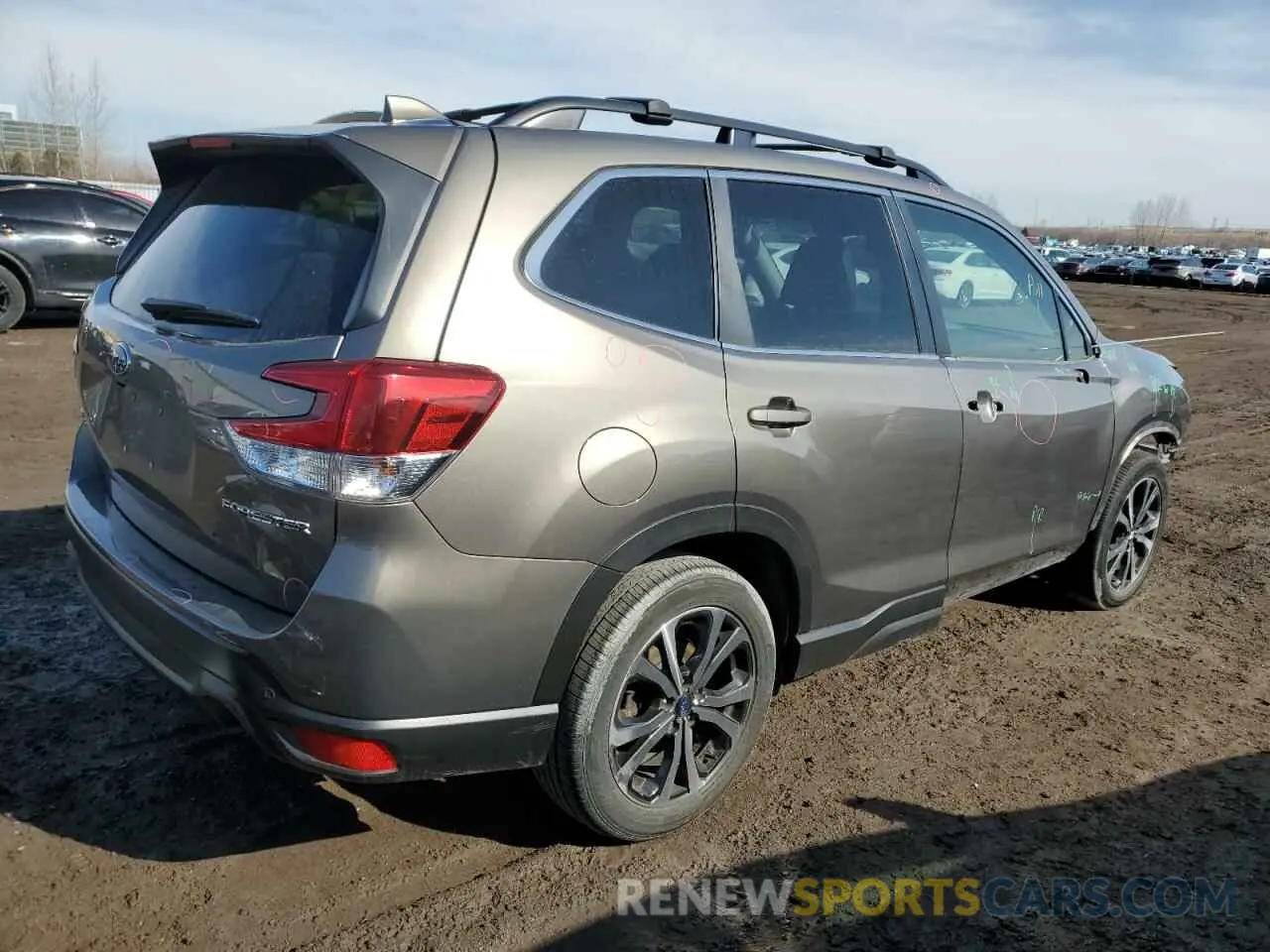 3 fotografías del automóvil dañado JF2SKEUC7MH411036 SUBARU FORESTER 2021