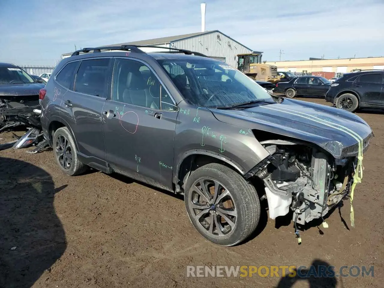 4 fotografías del automóvil dañado JF2SKEUC7MH411036 SUBARU FORESTER 2021