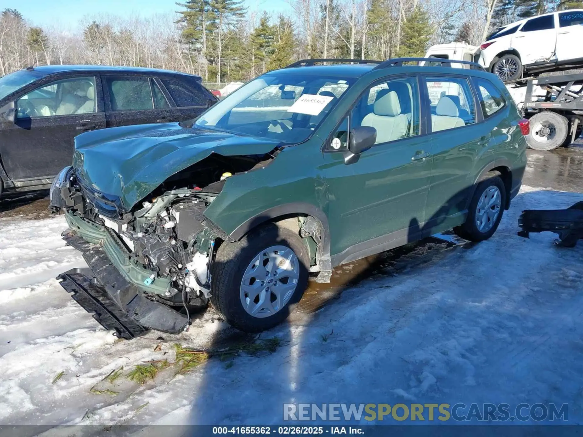 2 fotografías del automóvil dañado JF2SKACC1NH501987 SUBARU FORESTER 2022