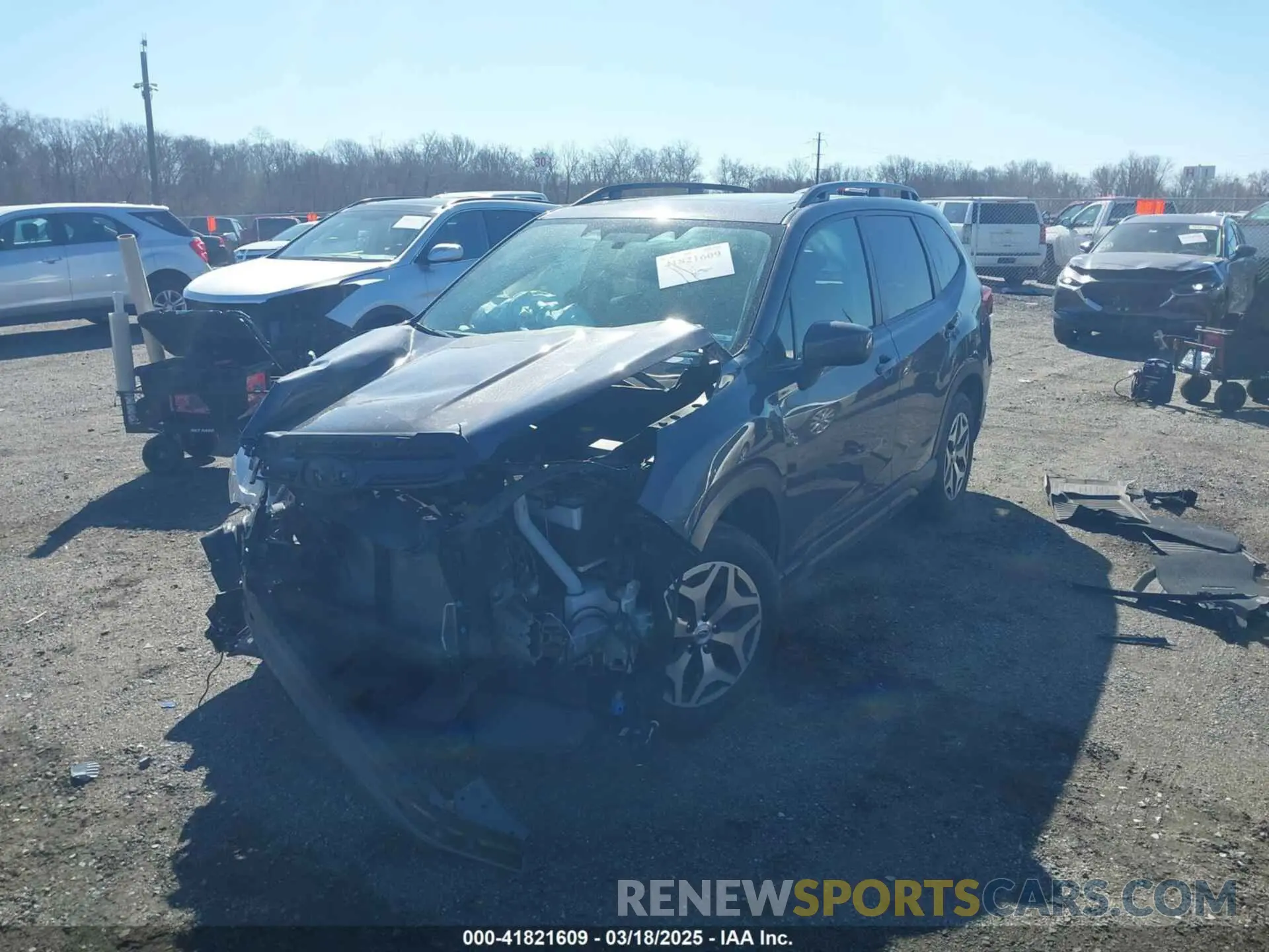2 fotografías del automóvil dañado JF2SKADC6NH400961 SUBARU FORESTER 2022