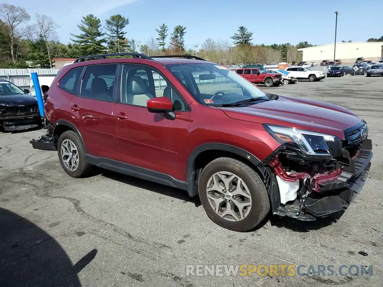 4 fotografías del automóvil dañado JF2SKAEC0NH421027 SUBARU FORESTER 2022