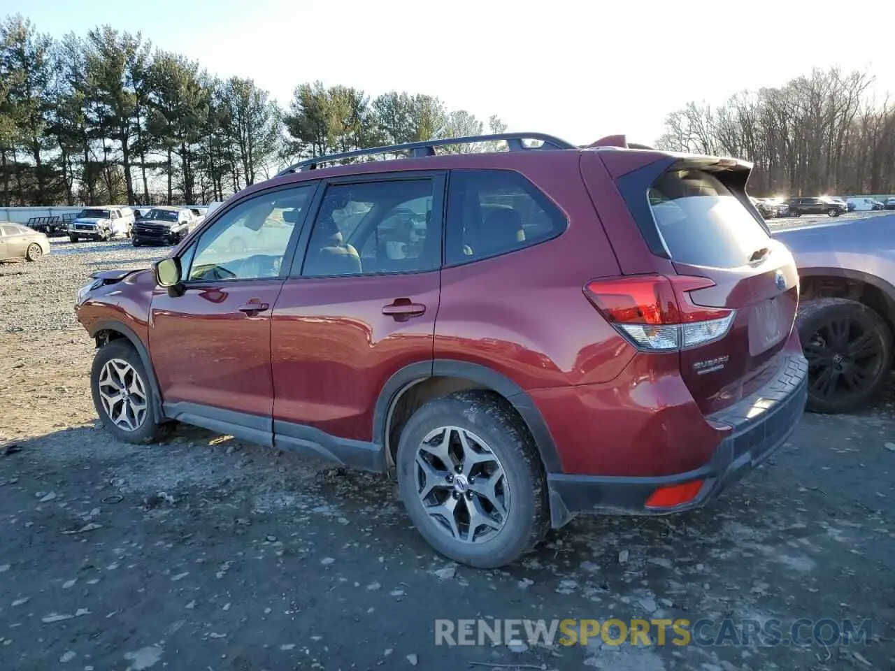2 fotografías del automóvil dañado JF2SKAEC1NH427015 SUBARU FORESTER 2022
