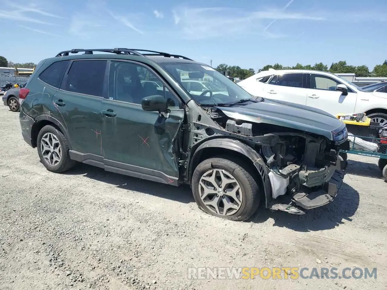 4 fotografías del automóvil dañado JF2SKAEC9NH438098 SUBARU FORESTER 2022
