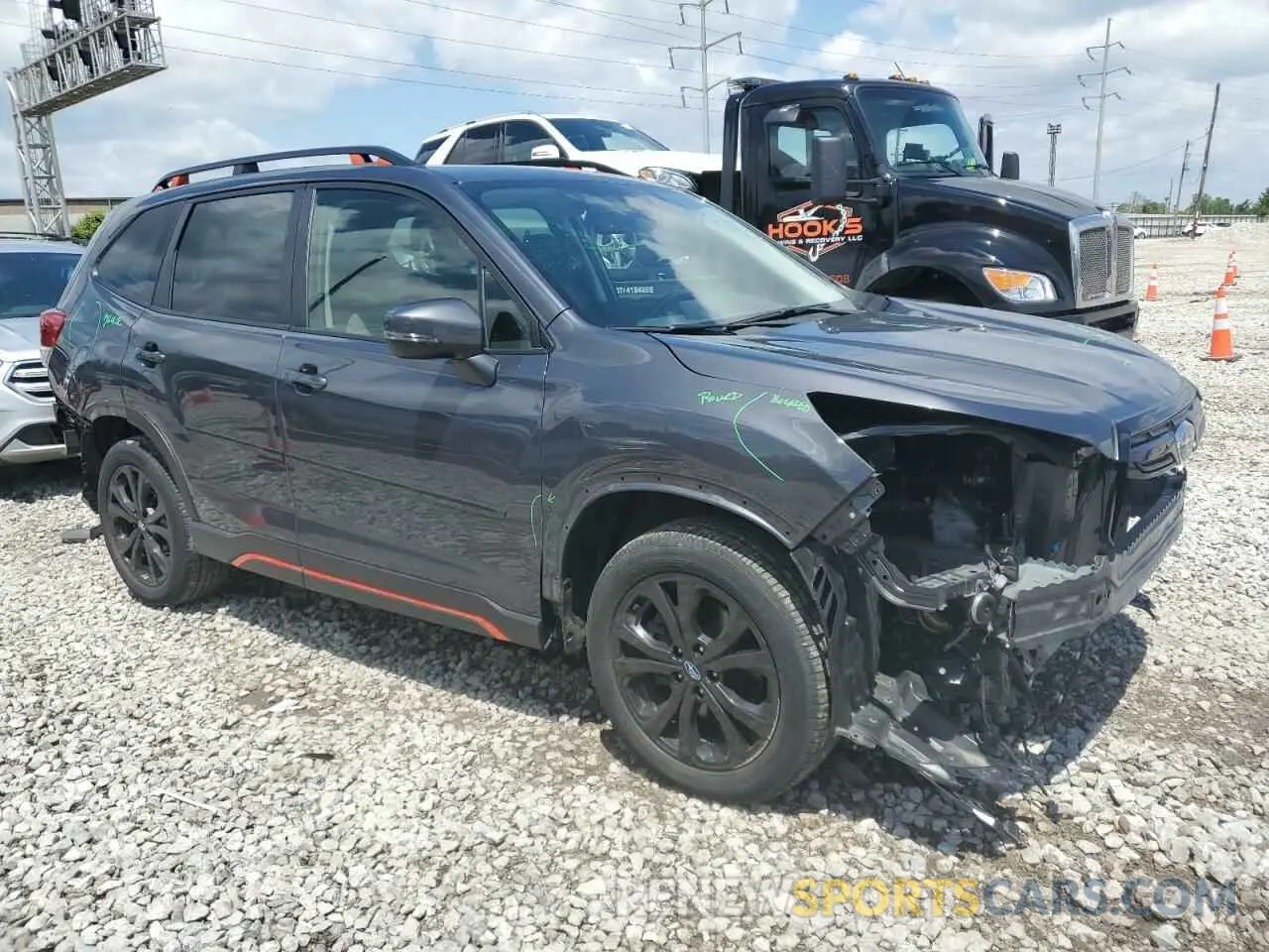 4 fotografías del automóvil dañado JF2SKAJC7NH497351 SUBARU FORESTER 2022