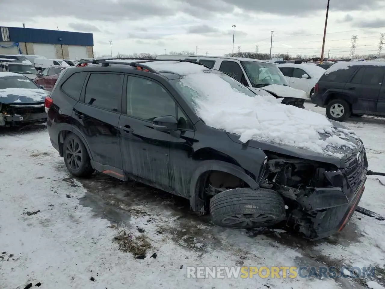 4 fotografías del automóvil dañado JF2SKAJC8NH476833 SUBARU FORESTER 2022