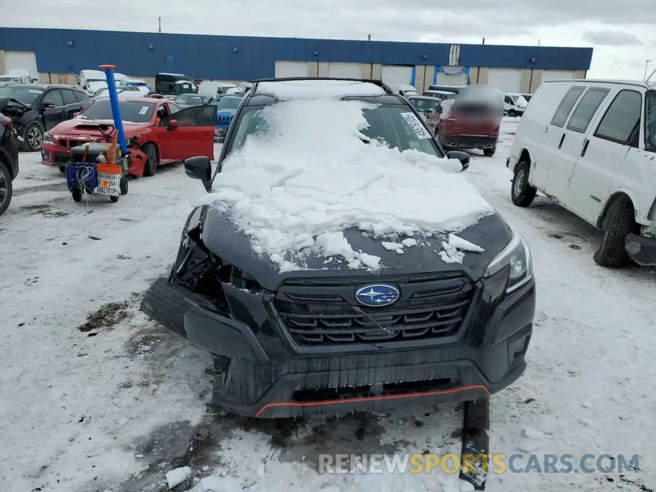 5 fotografías del automóvil dañado JF2SKAJC8NH476833 SUBARU FORESTER 2022