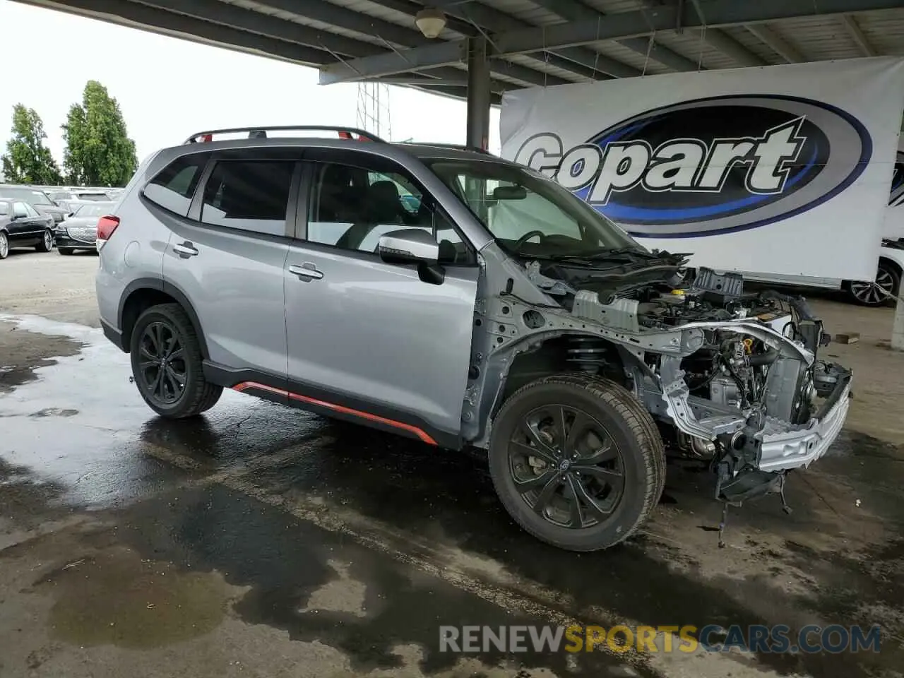 4 fotografías del automóvil dañado JF2SKAJCXNH469785 SUBARU FORESTER 2022