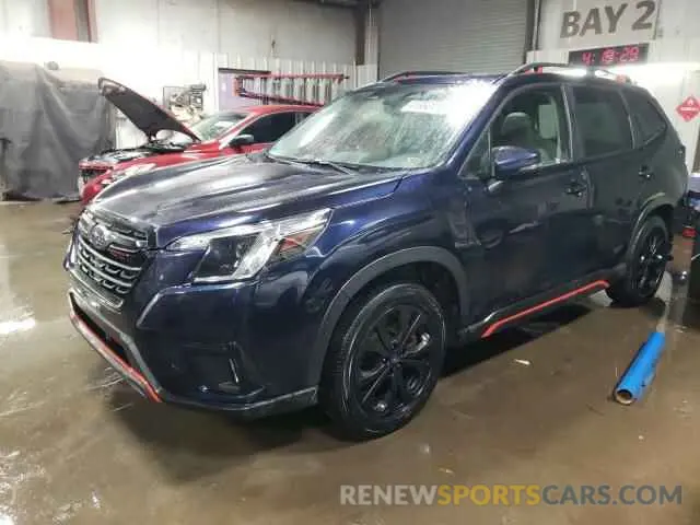 1 fotografías del automóvil dañado JF2SKAJCXNH490930 SUBARU FORESTER 2022