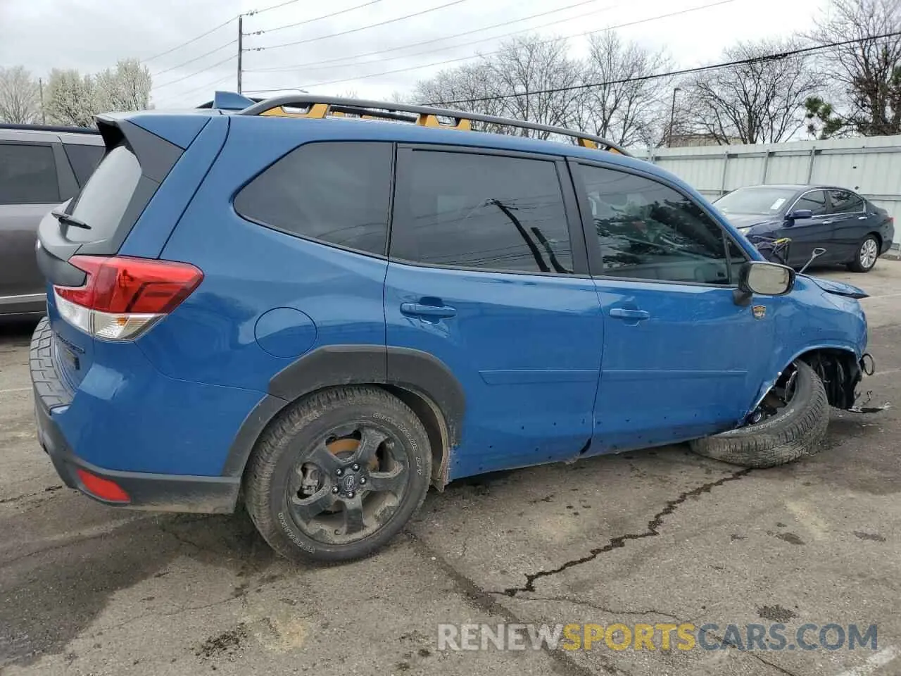 3 fotografías del automóvil dañado JF2SKAMC4NH505725 SUBARU FORESTER 2022