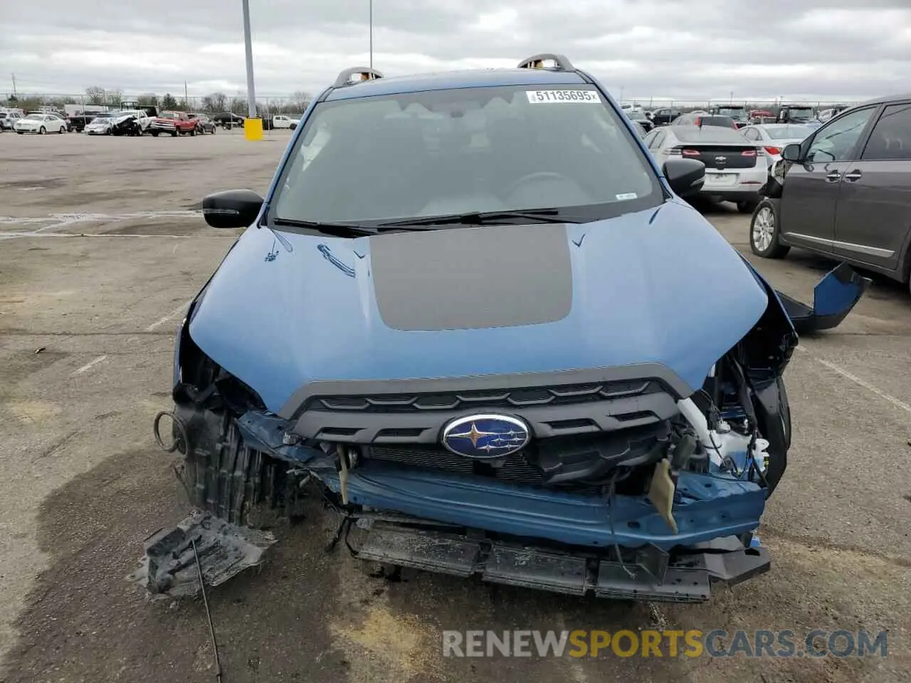 5 fotografías del automóvil dañado JF2SKAMC4NH505725 SUBARU FORESTER 2022