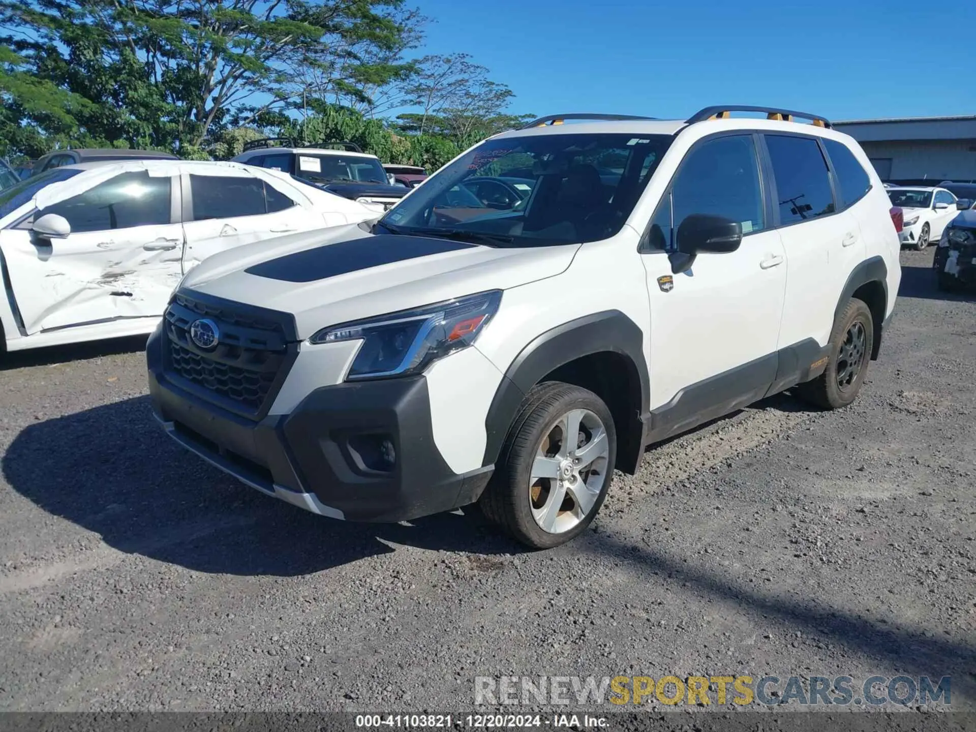 2 fotografías del automóvil dañado JF2SKAMCXNH487926 SUBARU FORESTER 2022