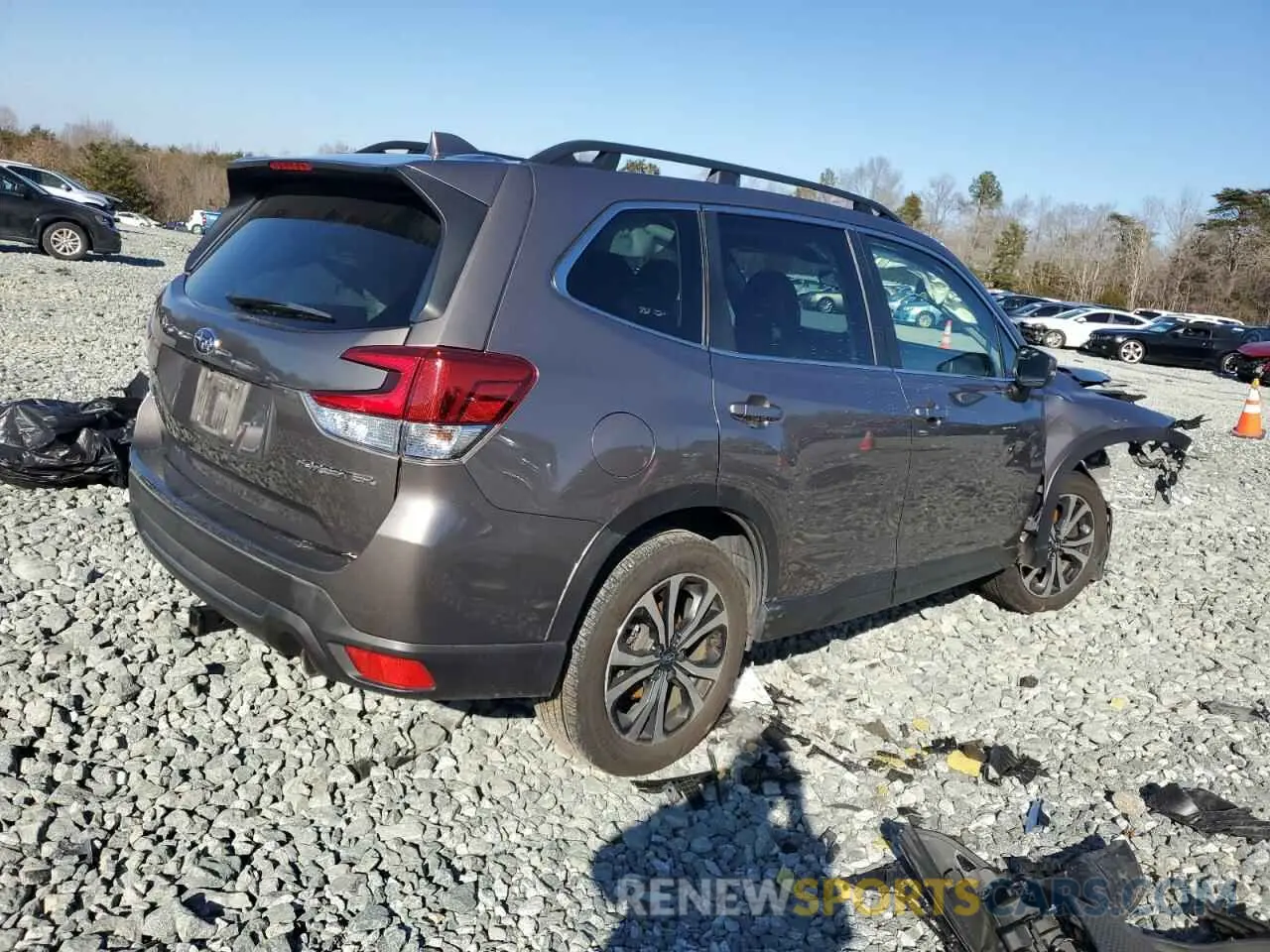 3 fotografías del automóvil dañado JF2SKANC8NH450758 SUBARU FORESTER 2022