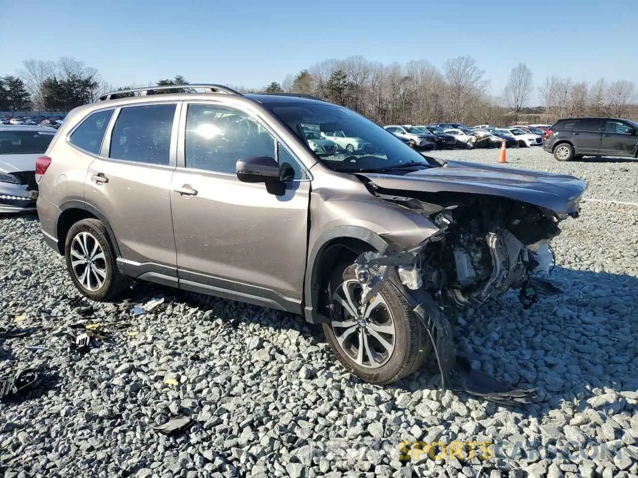 4 fotografías del automóvil dañado JF2SKANC8NH450758 SUBARU FORESTER 2022