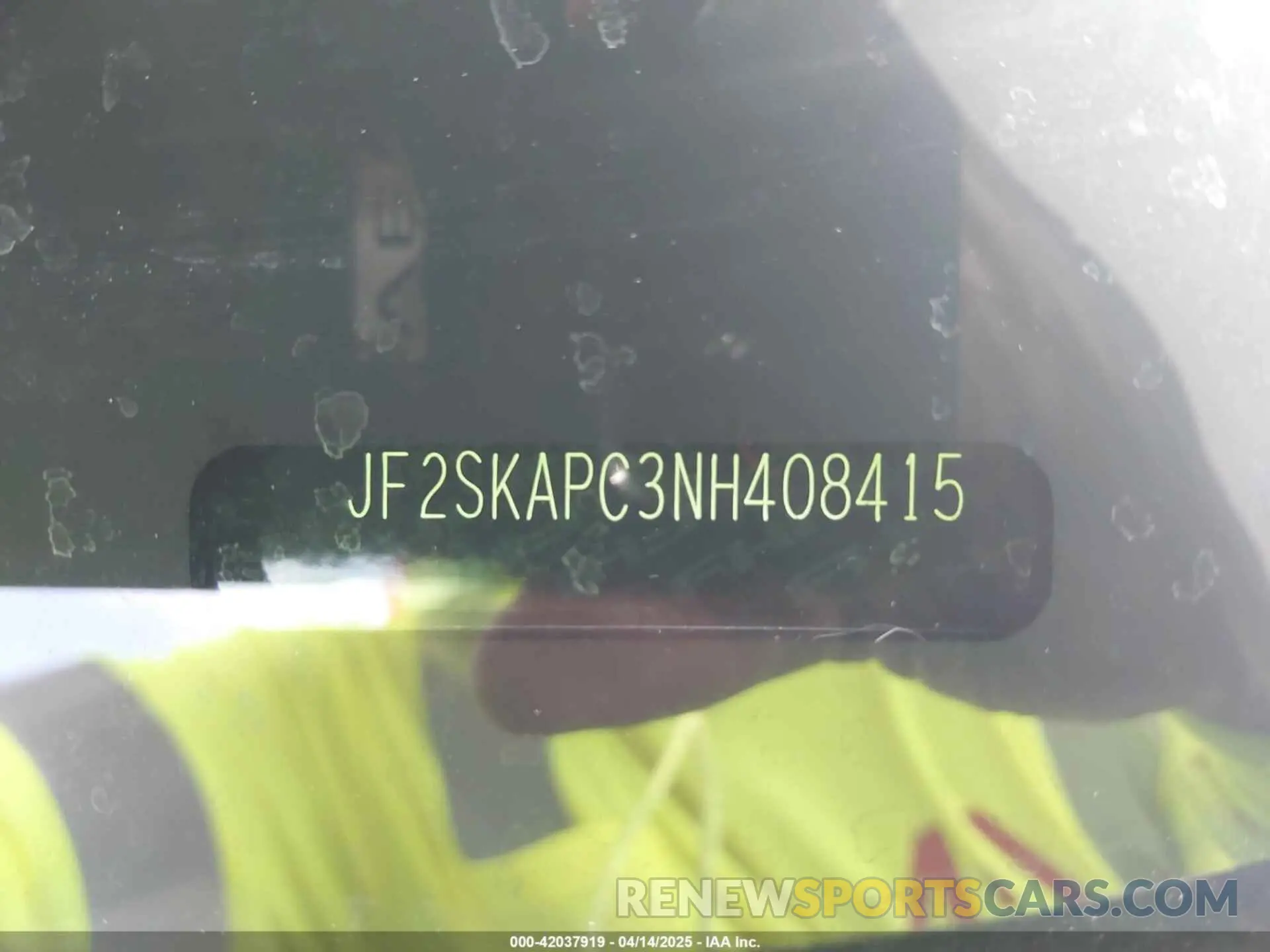 9 fotografías del automóvil dañado JF2SKAPC3NH408415 SUBARU FORESTER 2022